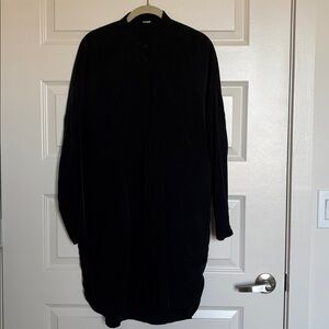 Elegant Oversized Button Dress